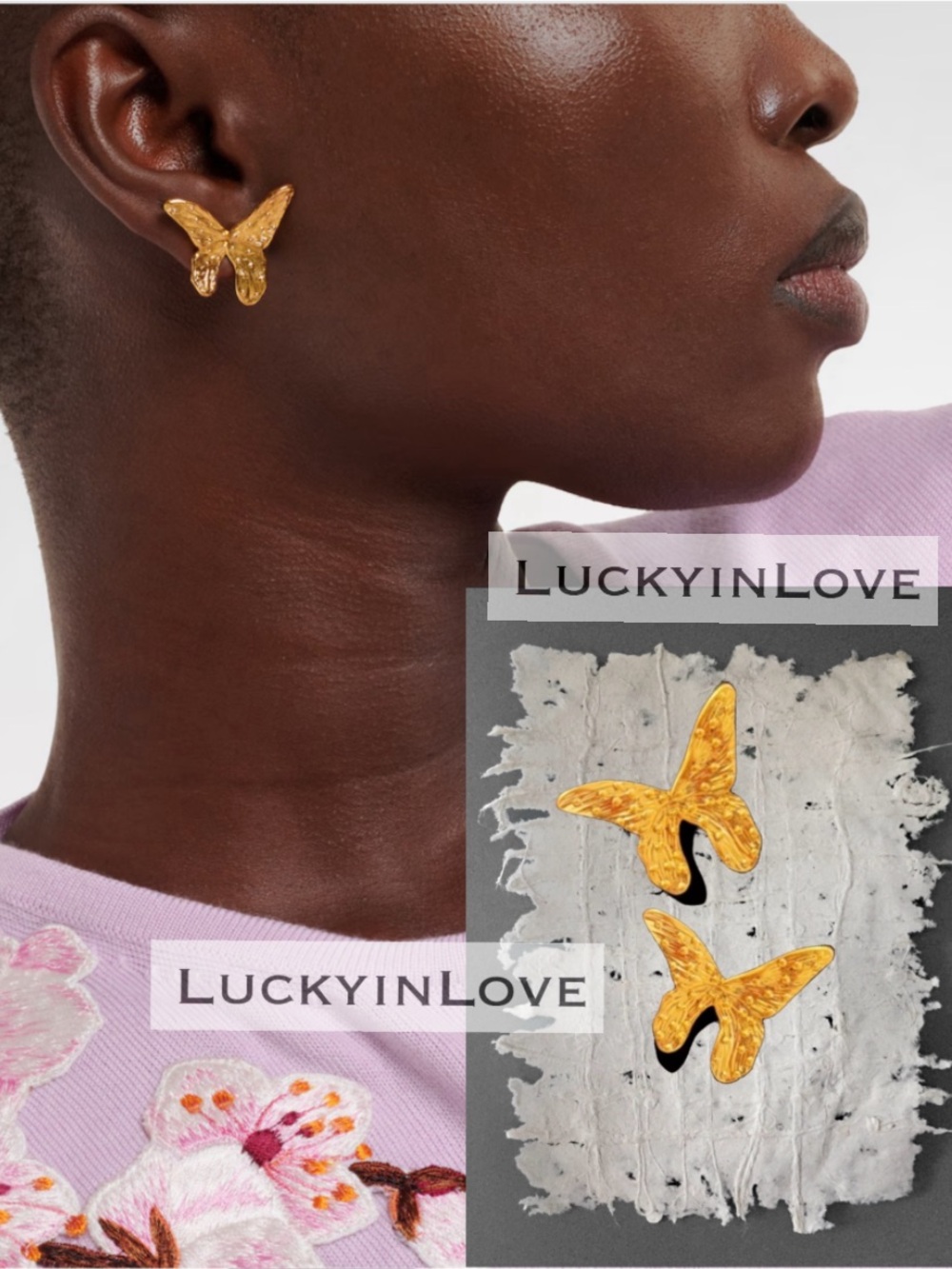 OSCAR DE LA RENTA • Butterfly Earrings